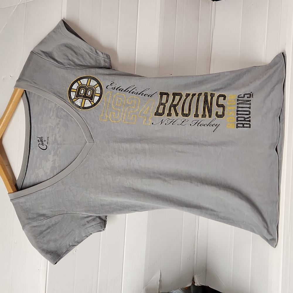 EUC gfs Coed Boston Bruins established 1924 NHL Hockey Women's sz S tshirt